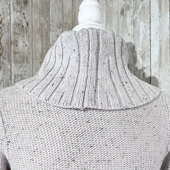 Women's Old Navy Long Sleeve Sweater | Cream | Cowl Neck | Small | Cable Knit - Picture 11 of 16